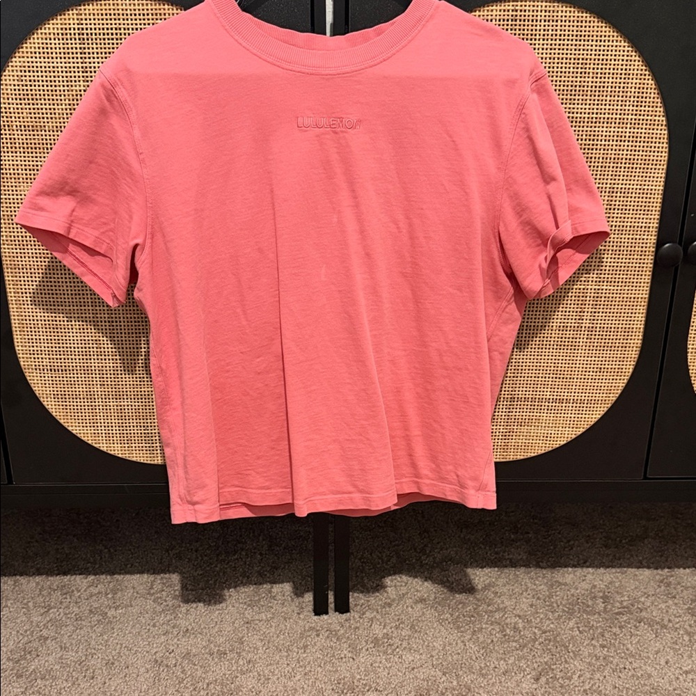 lululemon athletica Short Sleeve Tee in Coral Pink